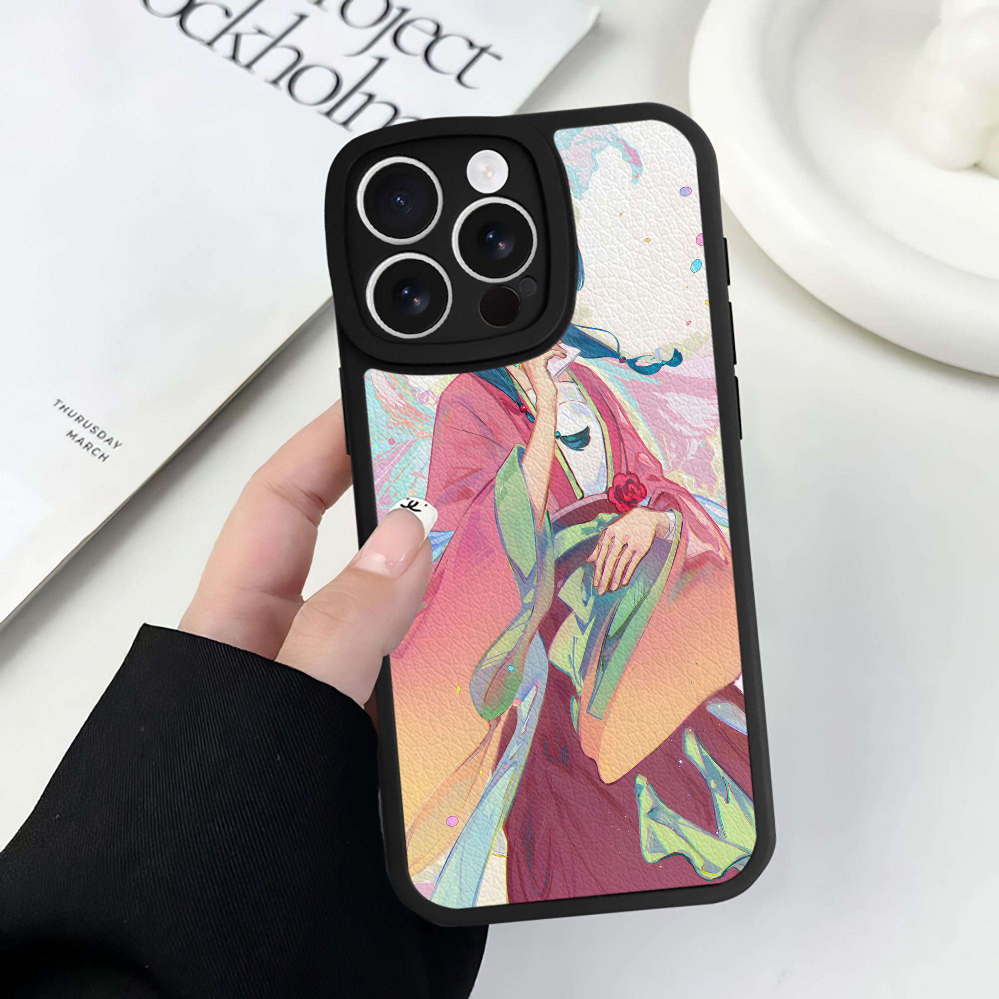 （画像用） 薬屋のひとりごと The Apothecary Diaries 【iPhone 16シリーズ対応】シリコンスマホケース（レザー調） 材質：シリコン